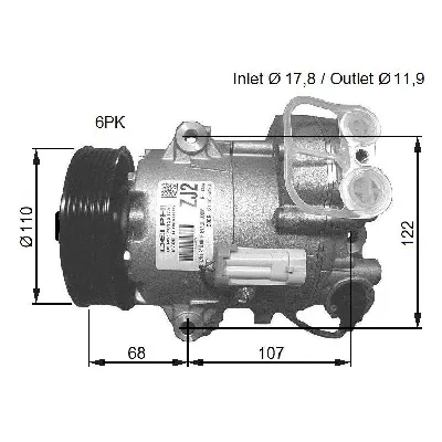Kompresor, klima-uređaj NRF NRF 32781 IC-F4ECDA