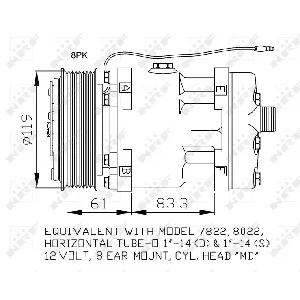 Kompresor, klima-uređaj NRF NRF 32874 IC-DF272D
