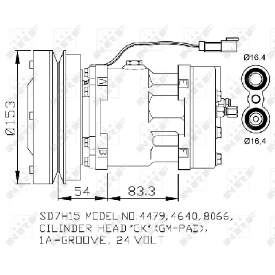 Kompresor, klima-uređaj NRF NRF 32879 IC-DF2732