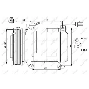 Kompresor, klima-uređaj NRF NRF 32881 IC-DF1C6C