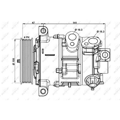 Kompresor, klima-uređaj NRF NRF 32882 IC-DEDC62