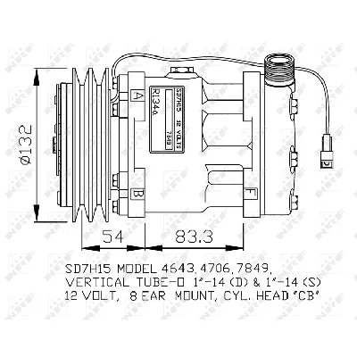 Kompresor, klima-uređaj SANDEN SD7H15-7849 IC-F7C9C5