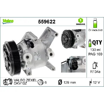 Kompresor, klima-uređaj VALEO VAL559622 IC-G0QOZ5