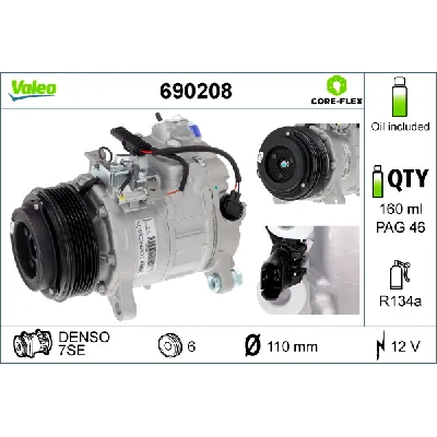 Kompresor, klima-uređaj VALEO VAL690208 IC-G0OQL6