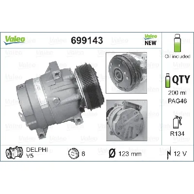 Kompresor, klima-uređaj VALEO VAL699143 IC-A83856
