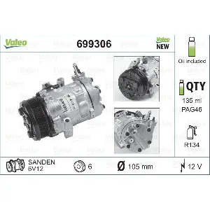 Kompresor, klima-uređaj VALEO VAL699306 IC-A8384A
