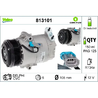 Kompresor, klima-uređaj VALEO VAL813101 IC-DCB62C