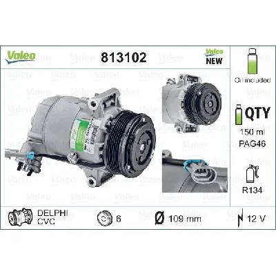 Kompresor, klima-uređaj VALEO VAL813102 IC-D8E09D