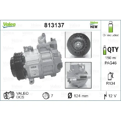 Kompresor, klima-uređaj VALEO VAL813137 IC-BAD271