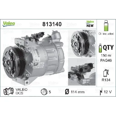 Kompresor, klima-uređaj VALEO VAL813140 IC-BAD272