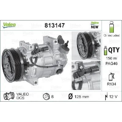 Kompresor, klima-uređaj VALEO VAL813147 IC-BAD277