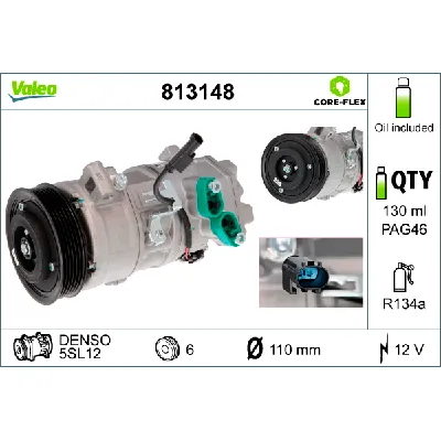 Kompresor, klima-uređaj VALEO VAL813148 IC-G09PLL