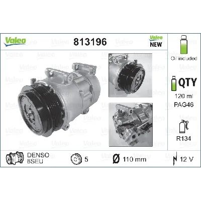 Kompresor, klima-uređaj VALEO VAL813196 IC-BAD291