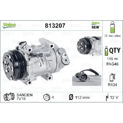 Kompresor, klima-uređaj VALEO VAL813207 IC-E15E44