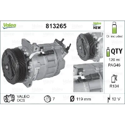 Kompresor, klima-uređaj VALEO VAL813265 IC-D278B2