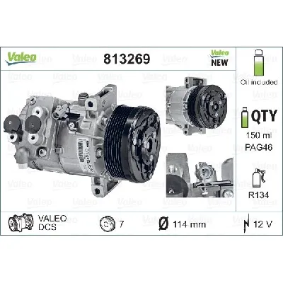 Kompresor, klima-uređaj VALEO VAL813269 IC-C67F6A