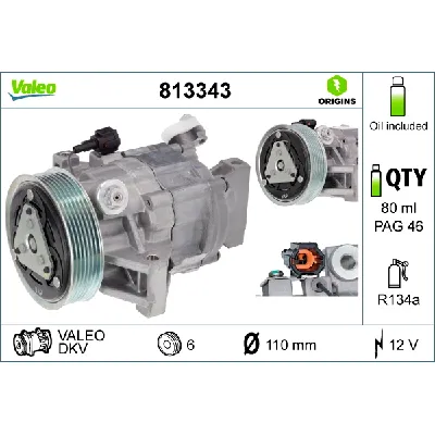 Kompresor, klima-uređaj VALEO VAL813343 IC-D278AB