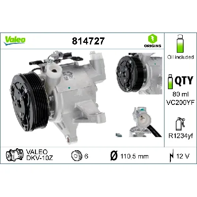 Kompresor, klima-uređaj VALEO VAL814727 IC-G0QP0O