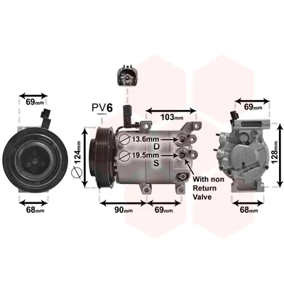 Kompresor, klima-uređaj VAN WEZEL WEZ8200K382 IC-E278FB