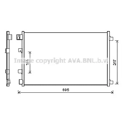 Kondenzator, klima-uređaj AVA COOLING DNA5406 AVA IC-G0RLC8