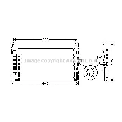 Kondenzator, klima-uređaj AVA COOLING HY5092D AVA IC-G0RIV5