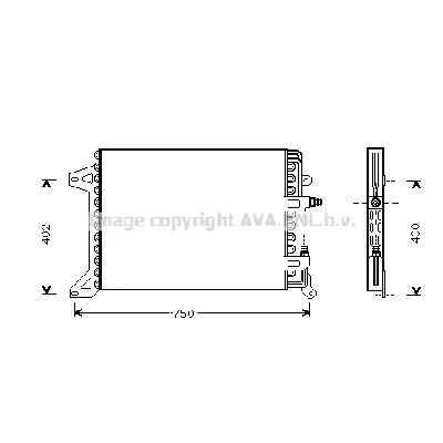 Kondenzator, klima-uređaj AVA COOLING IV5034 AVA IC-G0RLHK