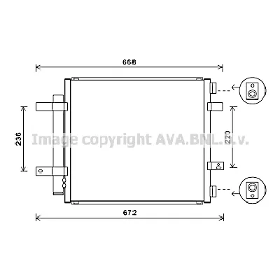 Kondenzator, klima-uređaj AVA COOLING JR5053D AVA IC-G0RLGL