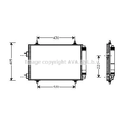 Kondenzator, klima-uređaj AVA COOLING PEA5209D AVA IC-G0RIYF