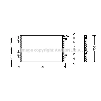Kondenzator, klima-uređaj AVA COOLING RTA5280 AVA IC-G0RIX7