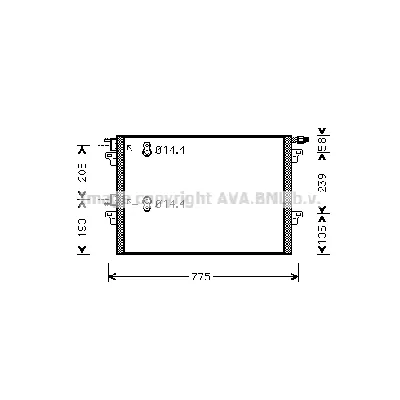 Kondenzator, klima-uređaj AVA COOLING RTA5297 AVA IC-G0RIV8