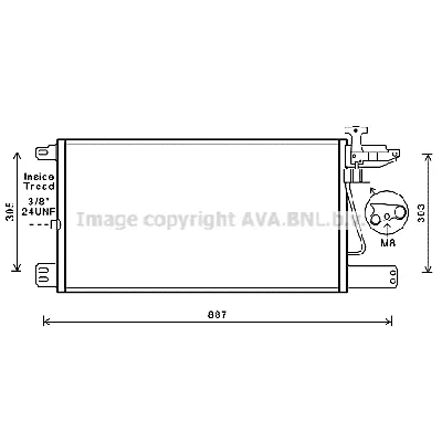 Kondenzator, klima-uređaj AVA COOLING SC5034 AVA IC-G0RLI6