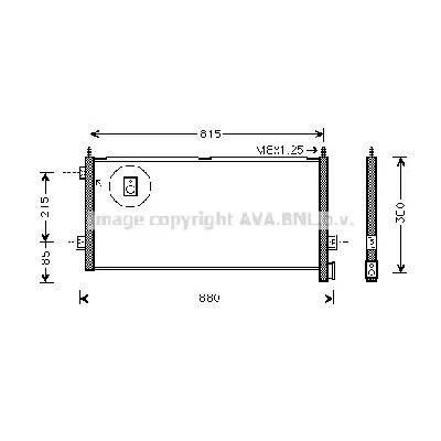 Kondenzator, klima-uređaj AVA COOLING VL5047 AVA IC-G0RLHS