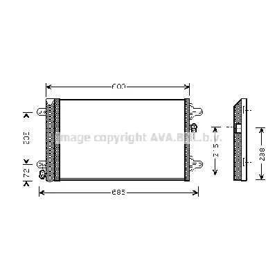 Kondenzator, klima-uređaj AVA COOLING VNA5183D AVA IC-G0RJ14