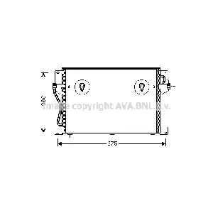 Kondenzator, klima-uređaj AVA COOLING VO5077 AVA IC-G0RKOU