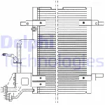 Kondenzator, klima-uređaj DELPHI TSP0225011 IC-A3DC86