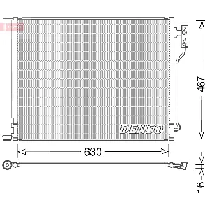 Kondenzator, klima-uređaj DENSO DCN05031 IC-G0K6OC