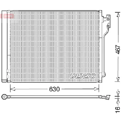Kondenzator, klima-uređaj DENSO DCN05031 IC-G0K6OC