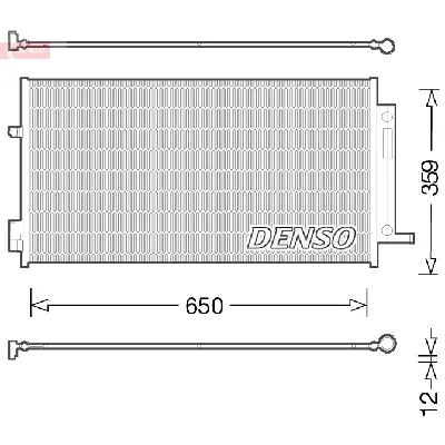 Kondenzator, klima-uređaj DENSO DCN06016 IC-E29F27