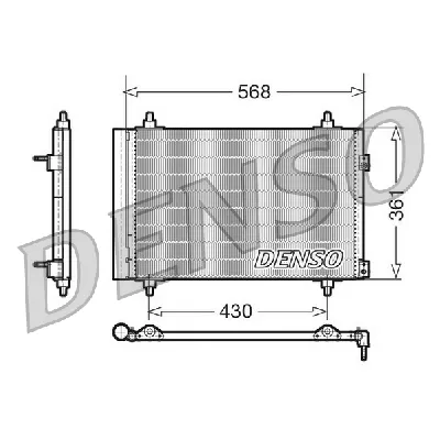 Kondenzator, klima-uređaj DENSO DCN07008 IC-C0B782