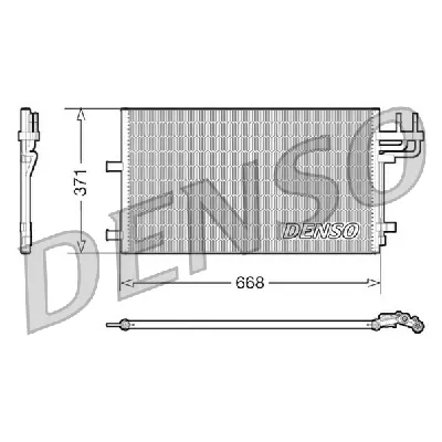 Kondenzator, klima-uređaj DENSO DCN10007 IC-C0B7C1
