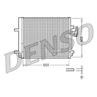 Kondenzator, klima-uređaj DENSO DCN10016 IC-C0B7CA