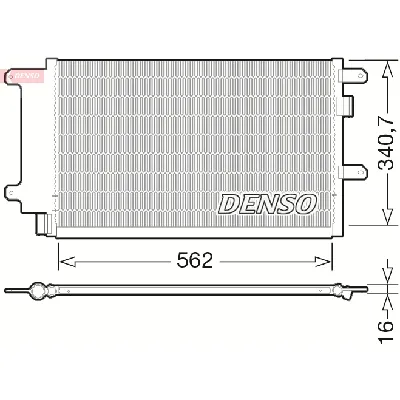 Kondenzator, klima-uređaj DENSO DCN12003 IC-C0B7D7