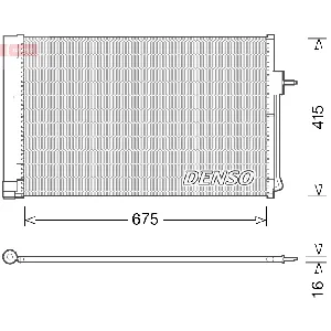 Kondenzator, klima-uređaj DENSO DCN15001 IC-DCA6F0