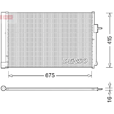 Kondenzator, klima-uređaj DENSO DCN15001 IC-DCA6F0