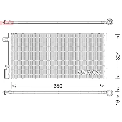 Kondenzator, klima-uređaj DENSO DCN15005 IC-F6140F