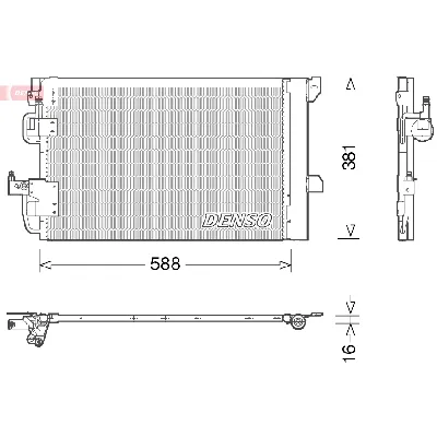 Kondenzator, klima-uređaj DENSO DCN20007 IC-D8693B