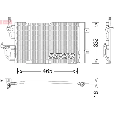 Kondenzator, klima-uređaj DENSO DCN20037 IC-D0FCB8