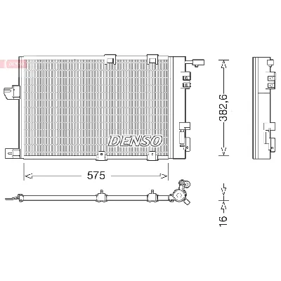 Kondenzator, klima-uređaj DENSO DCN20038 IC-E11680