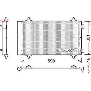 Kondenzator, klima-uređaj DENSO DCN21018 IC-D86941