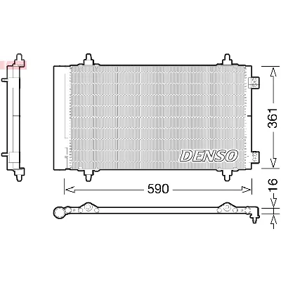 Kondenzator, klima-uređaj DENSO DCN21018 IC-D86941